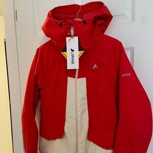 Orage Red and White Ski Jacket